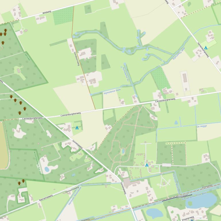 Kaart van de Cannenburgherweg.