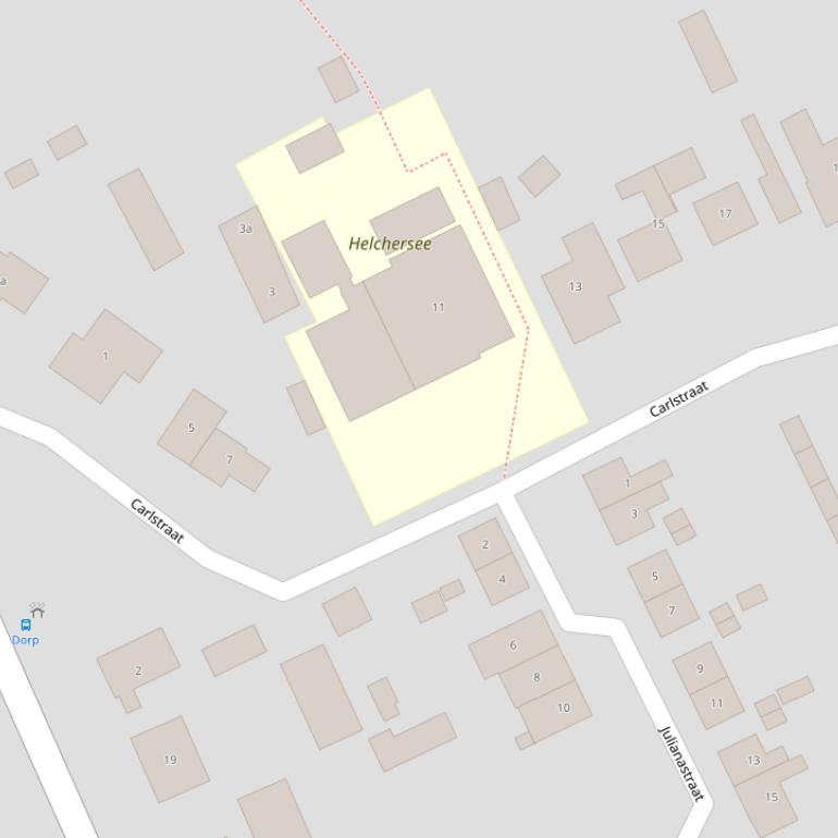 Kaart van de Carlstraat.