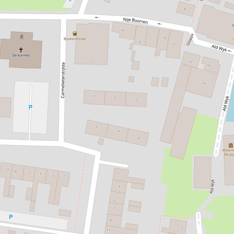 Kaart van  Carmelieterstrjitte.