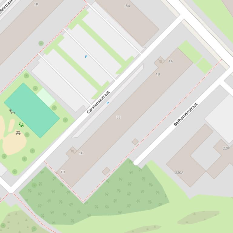 Kaart van de Carstenszstraat.