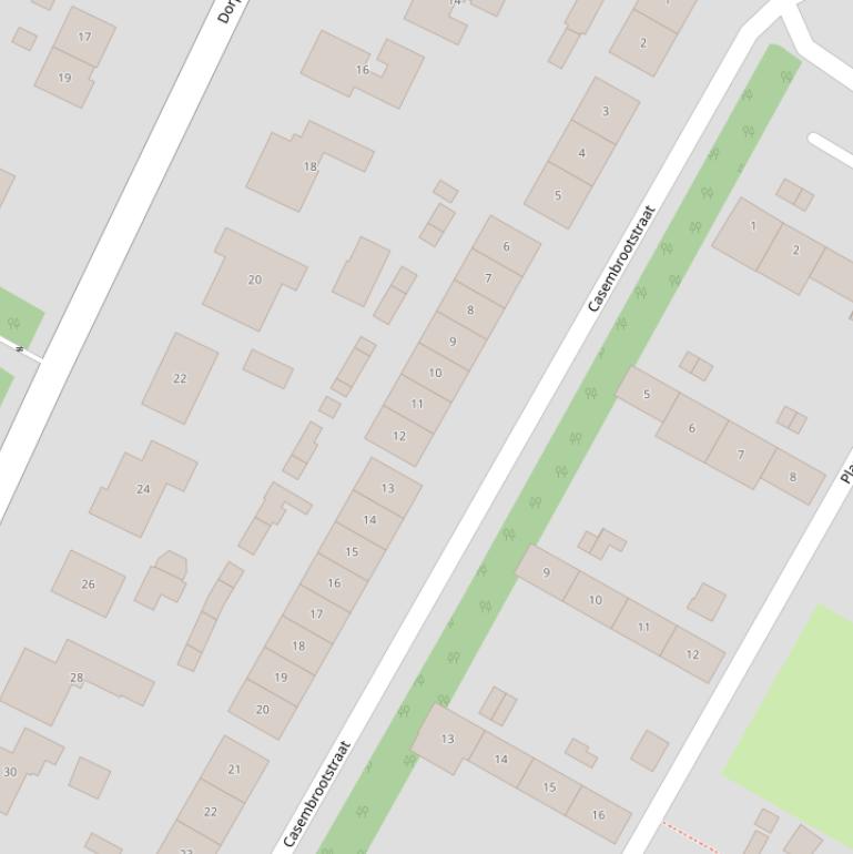 Kaart van de Casembrootstraat.