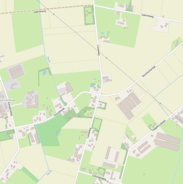 Kaart van de Casseweg.