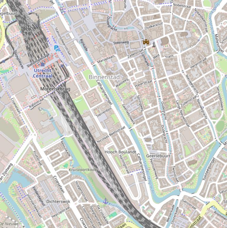 Kaart van de Catharijnesingel.