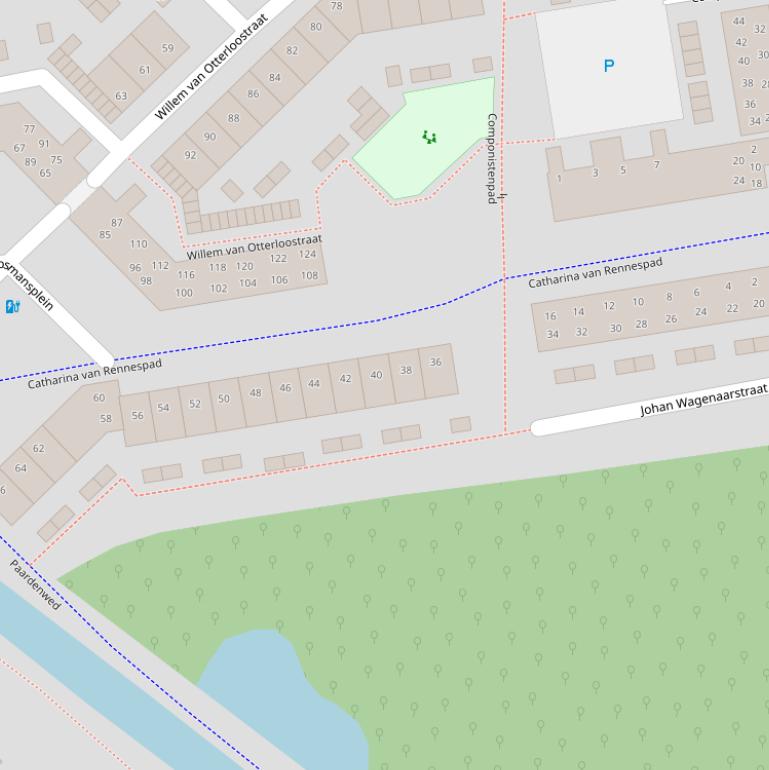 Kaart van het Catharina van Rennespad.