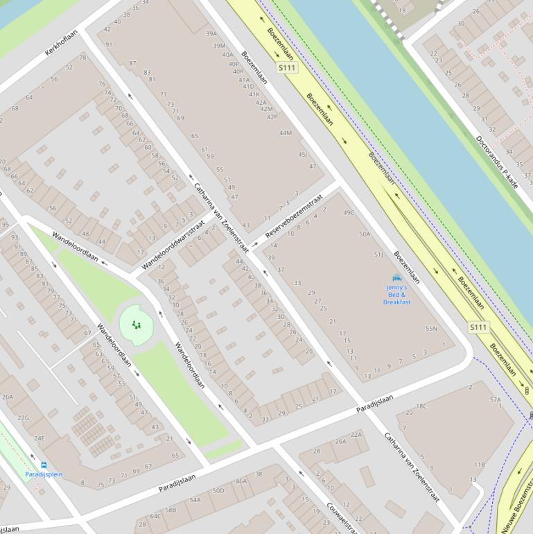 Kaart van de Catharina van Zoelenstraat.