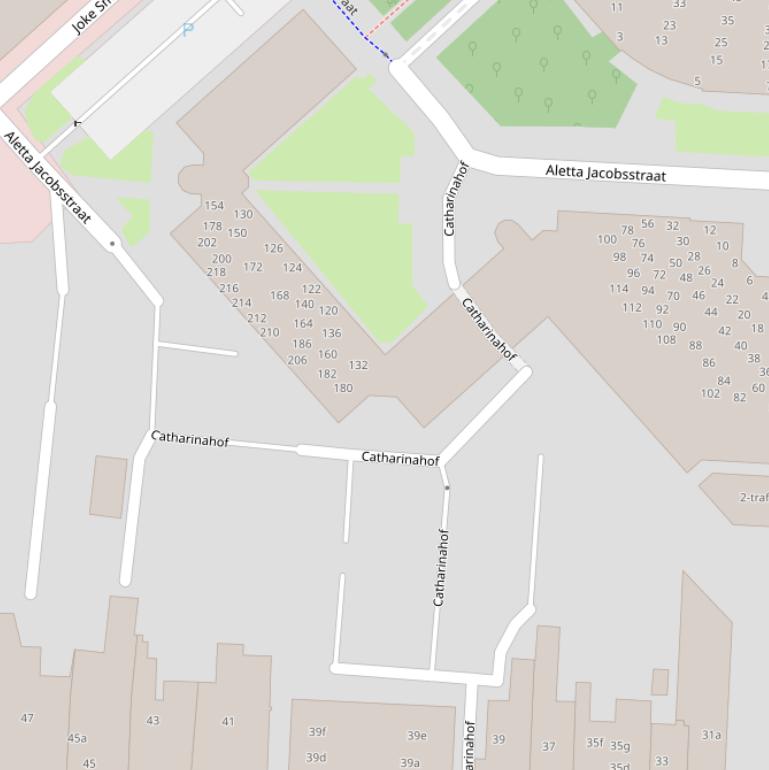 Kaart van de Catharinahof.