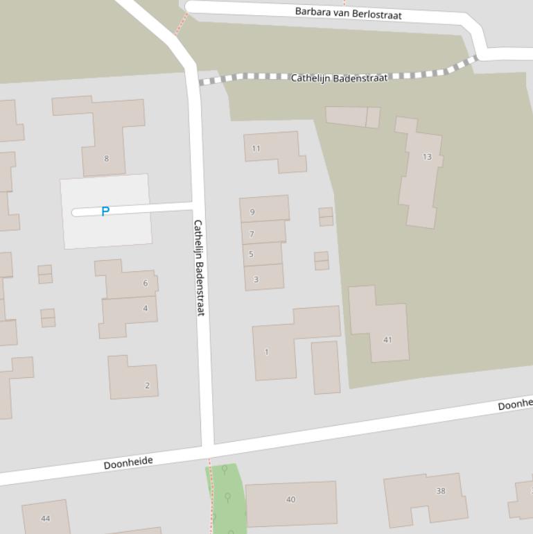 Kaart van de Cathelijn Badenstraat.