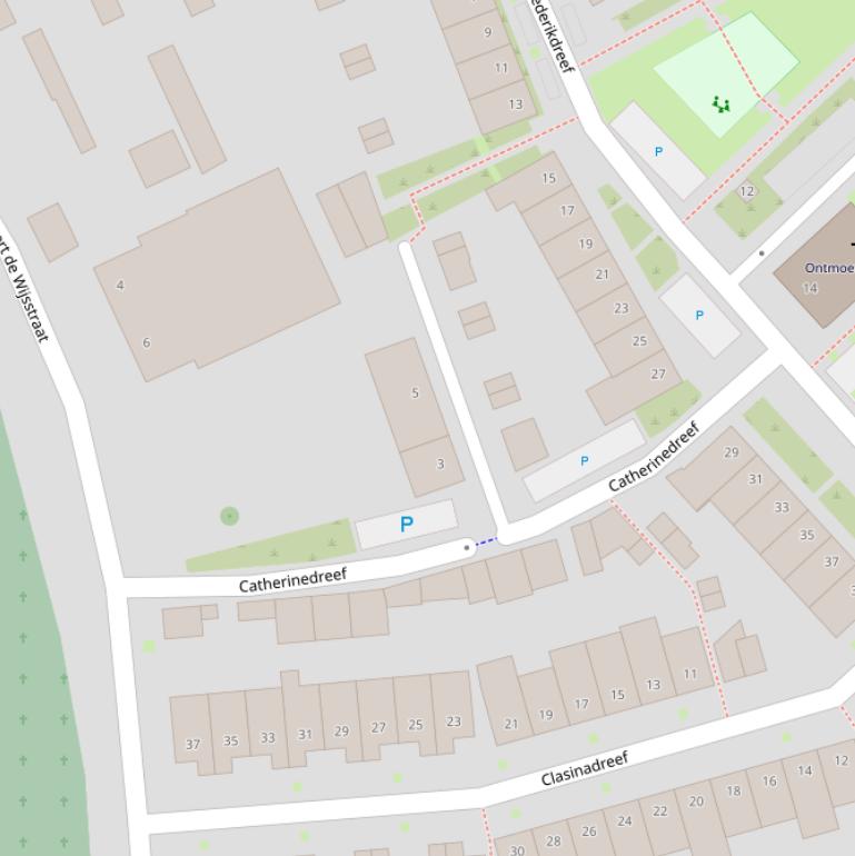 Kaart van de Catherinedreef.