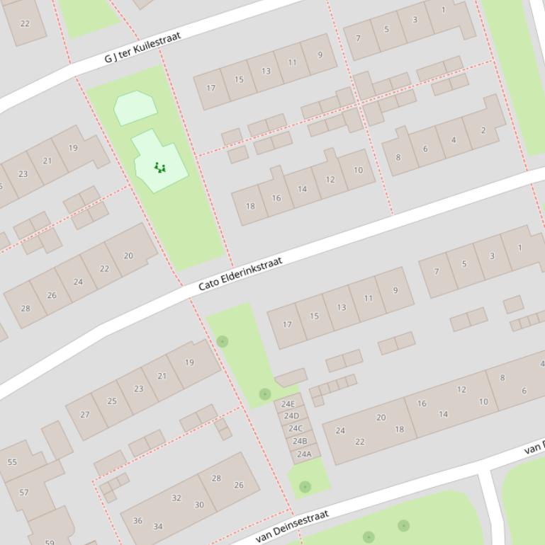 Kaart van de Cato Elderinkstraat.