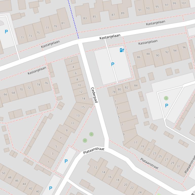 Kaart van het Cederpad.