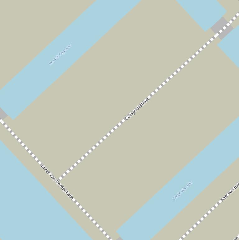 Kaart van de Ceesje Uilstraat.