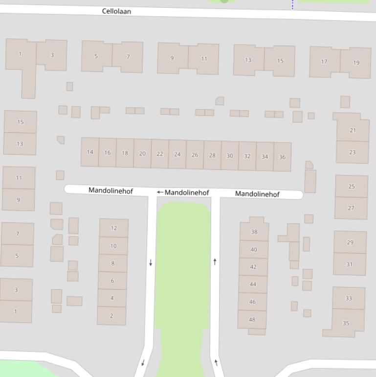 Kaart van de Cellolaan.
