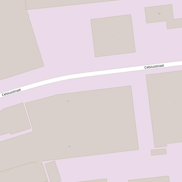 Kaart van de Celsiusstraat.