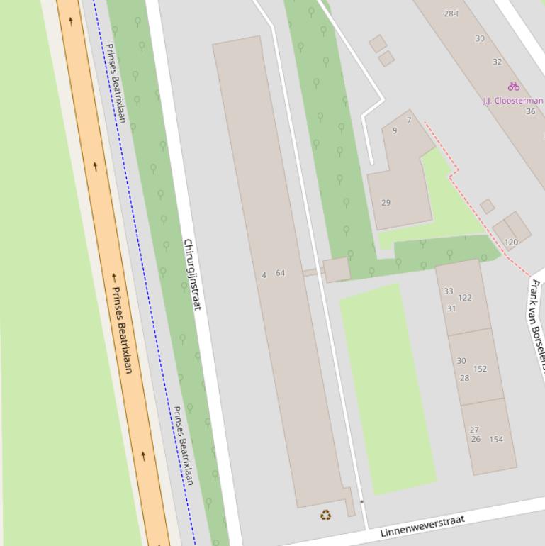 Kaart van de Chirurgijnstraat.