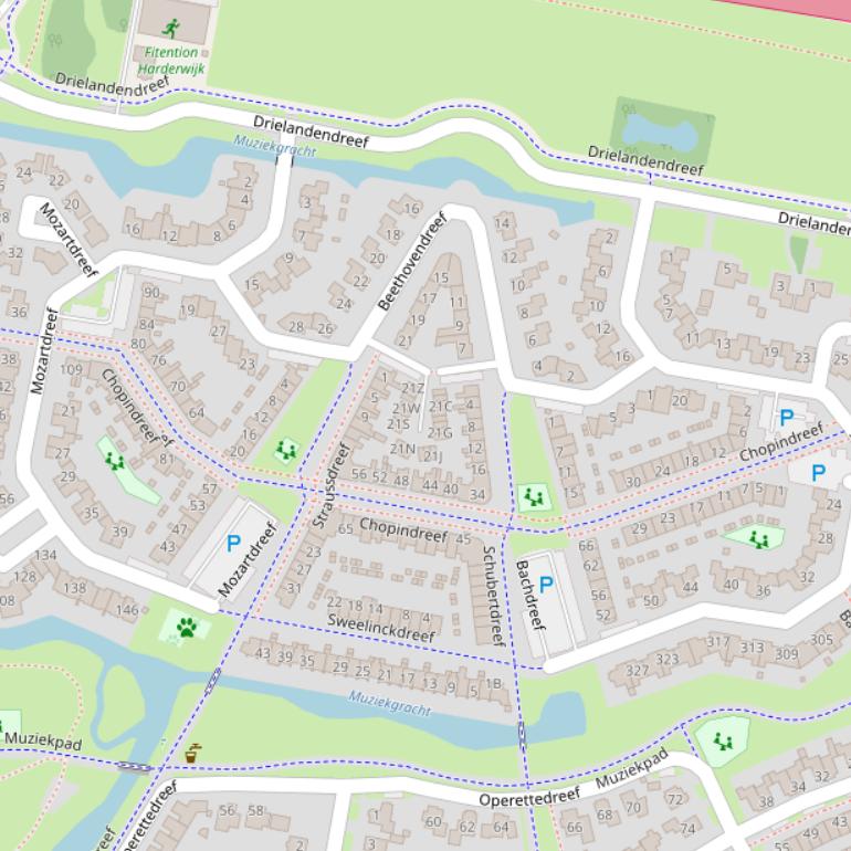Kaart van de Chopindreef.