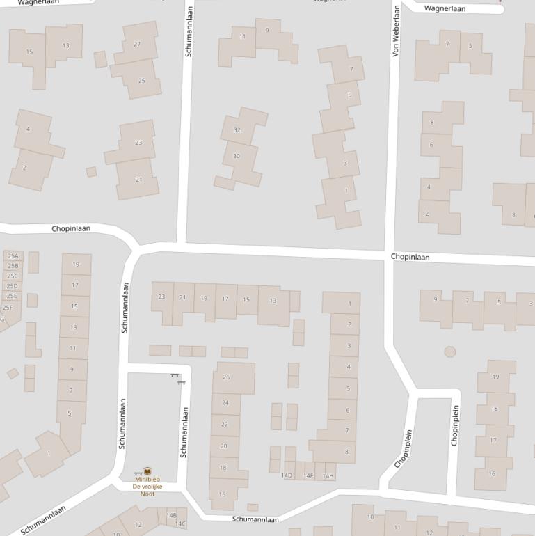 Kaart van de Chopinlaan.