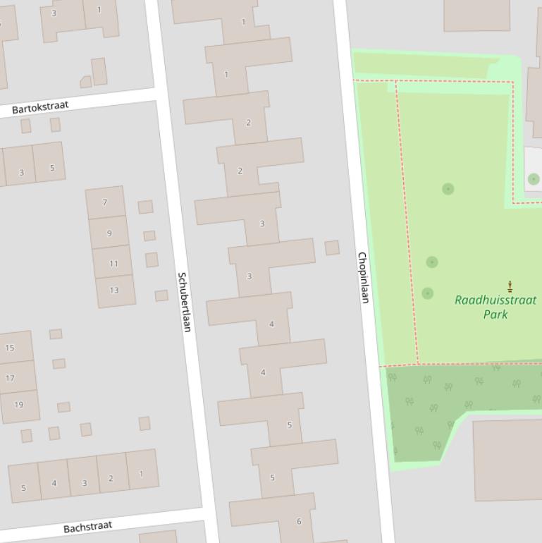 Kaart van de Chopinlaan.