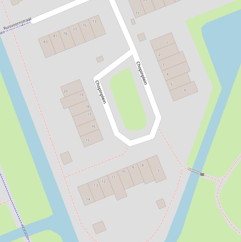 Kaart van het Chopinplein.