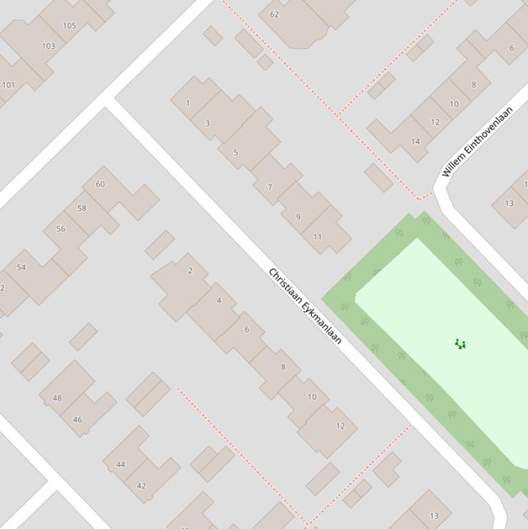 Kaart van de Christiaan Eykmanlaan.
