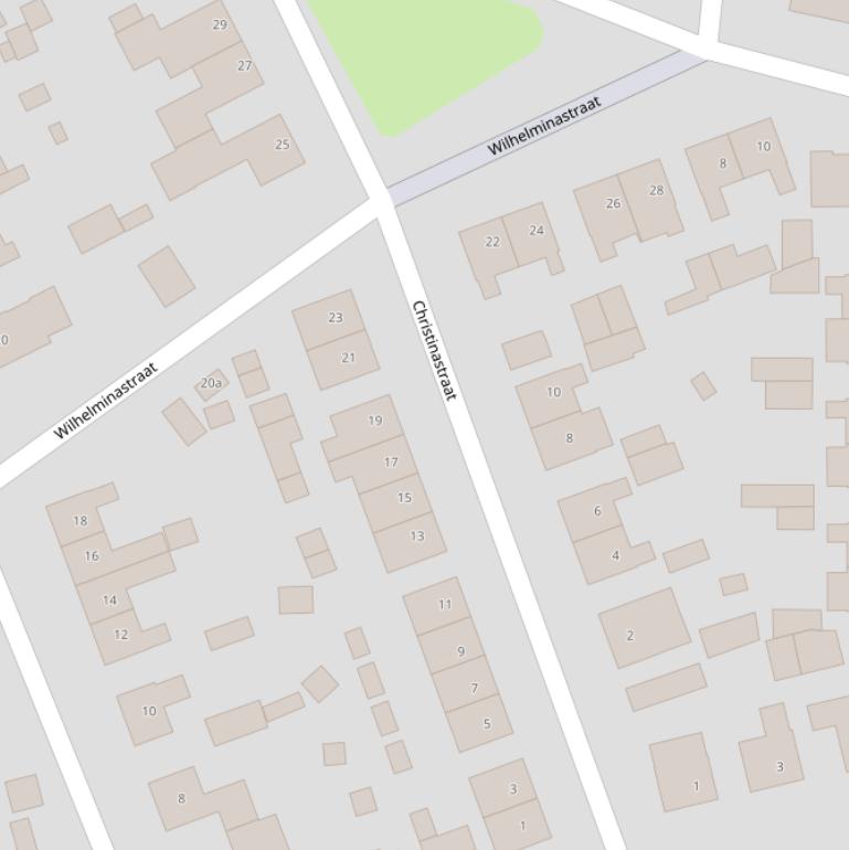 Kaart van de Christinastraat.
