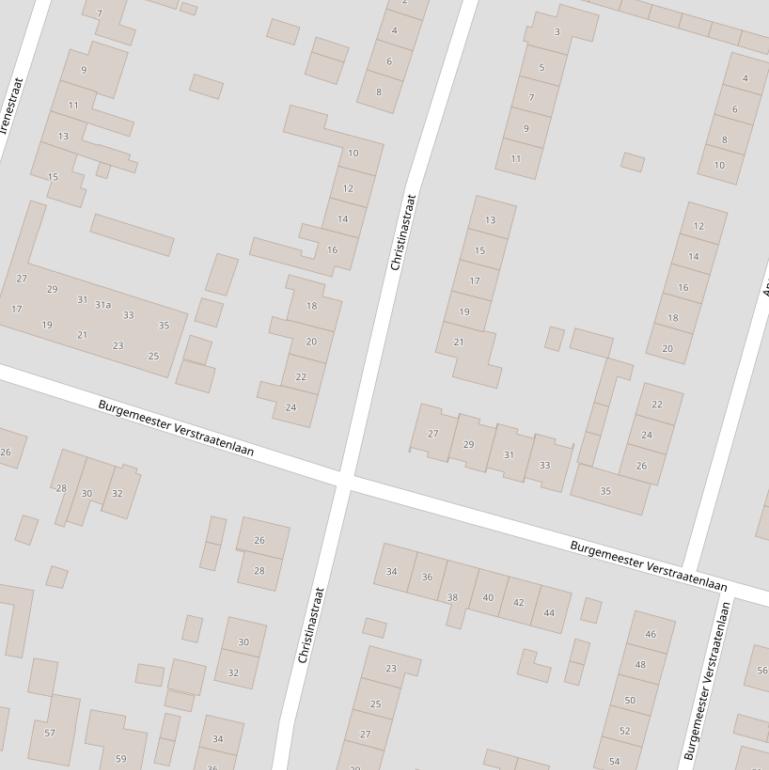 Kaart van de Christinastraat.