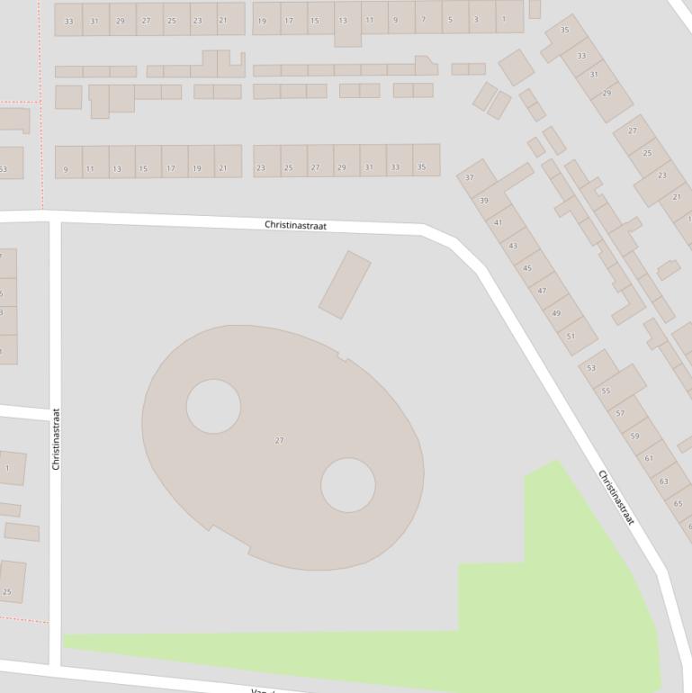 Kaart van de Christinastraat.