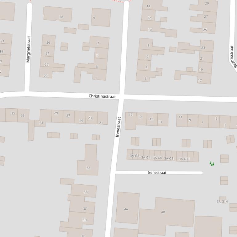 Kaart van de Christinastraat.
