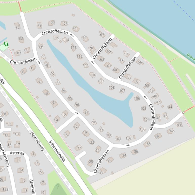 Kaart van de Christoffellaan.