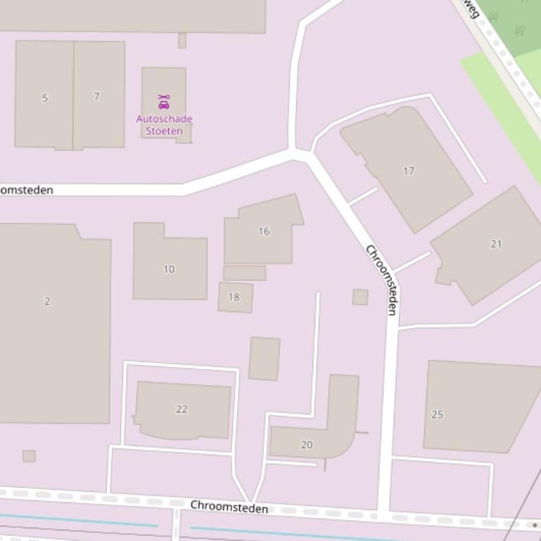 Kaart van  Chroomsteden.