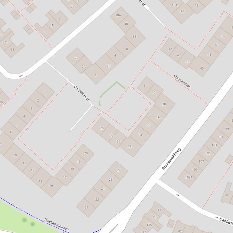 Kaart van de Chrysanthof.