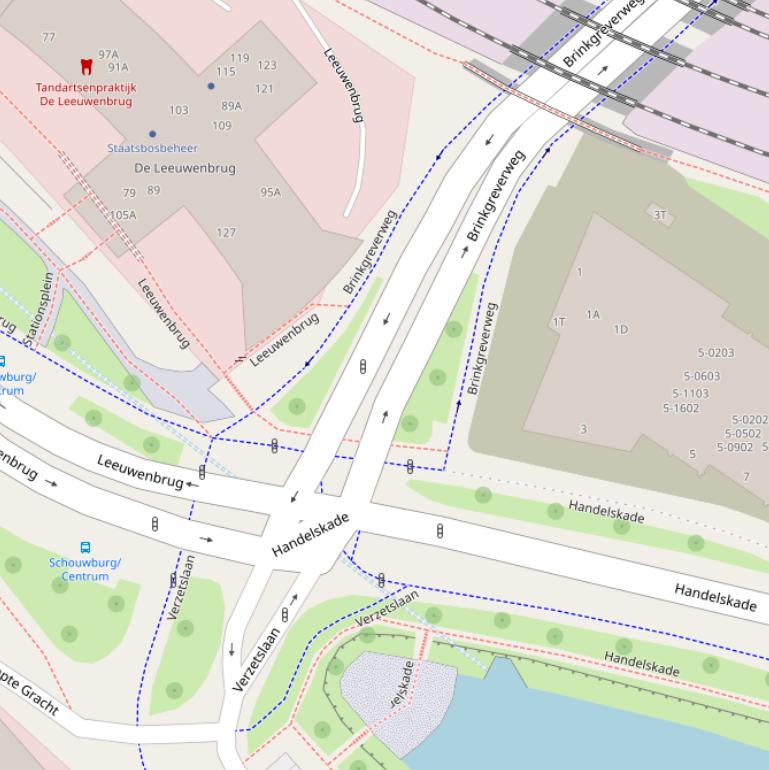 Kaart van het Churchillplein.