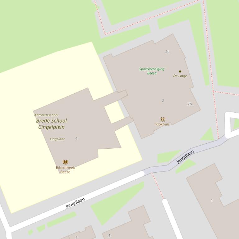 Kaart van het Cingelplein.