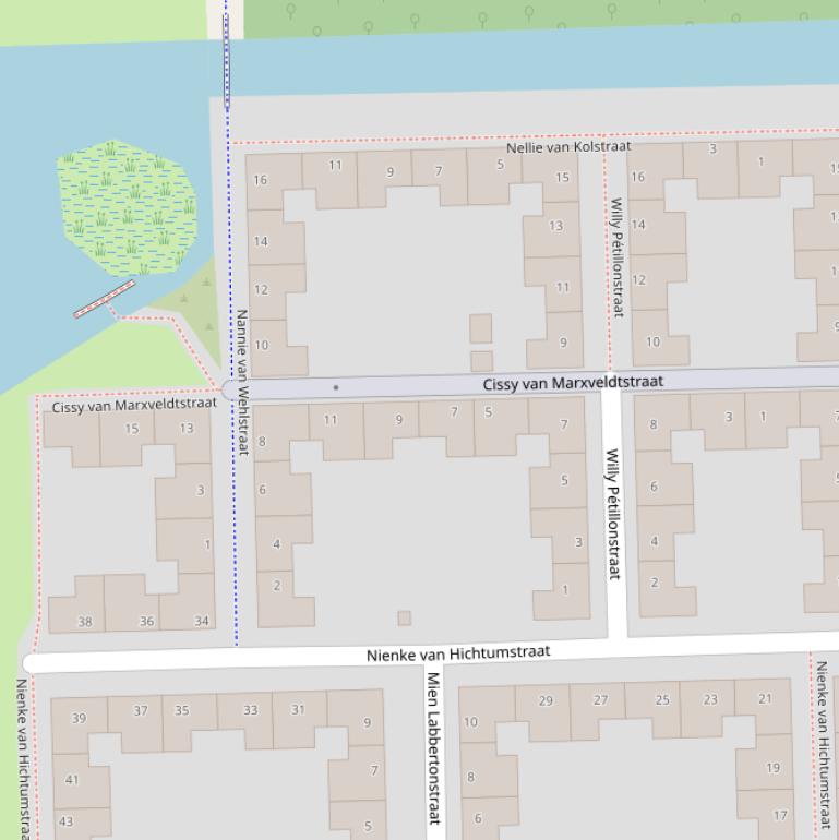Kaart van de Cissy van Marxveldtstraat.