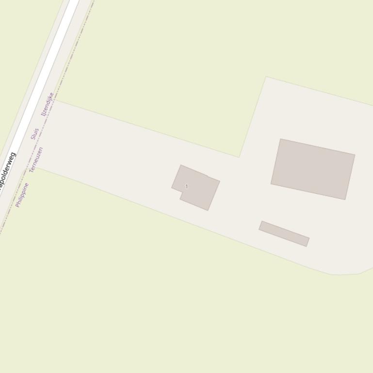 Kaart van de Clarapolderweg.