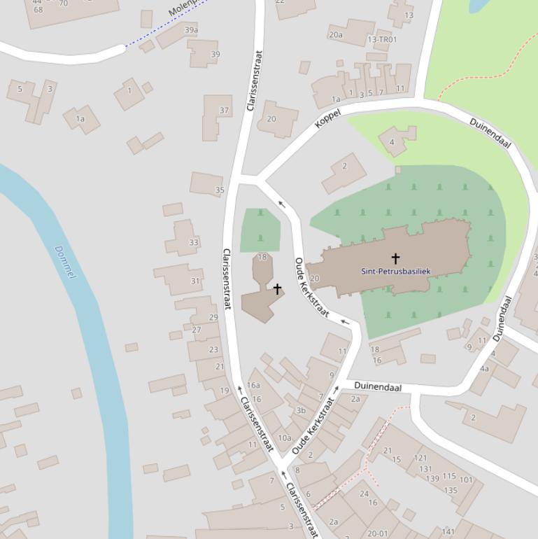 Kaart van de Clarissenstraat.