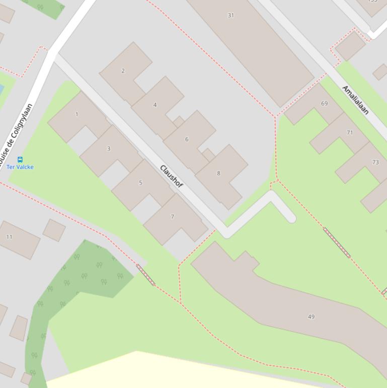 Kaart van de Claushof.