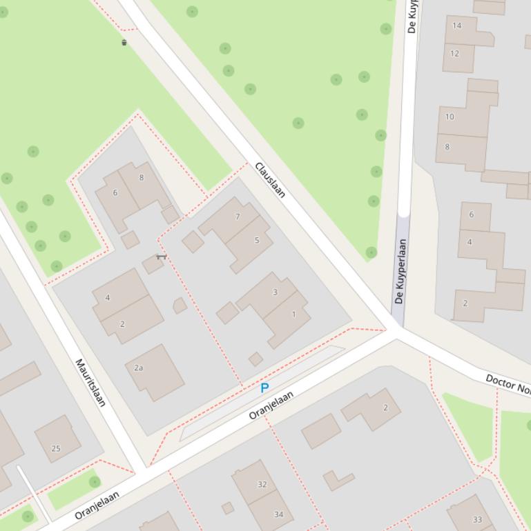 Kaart van de Clauslaan.