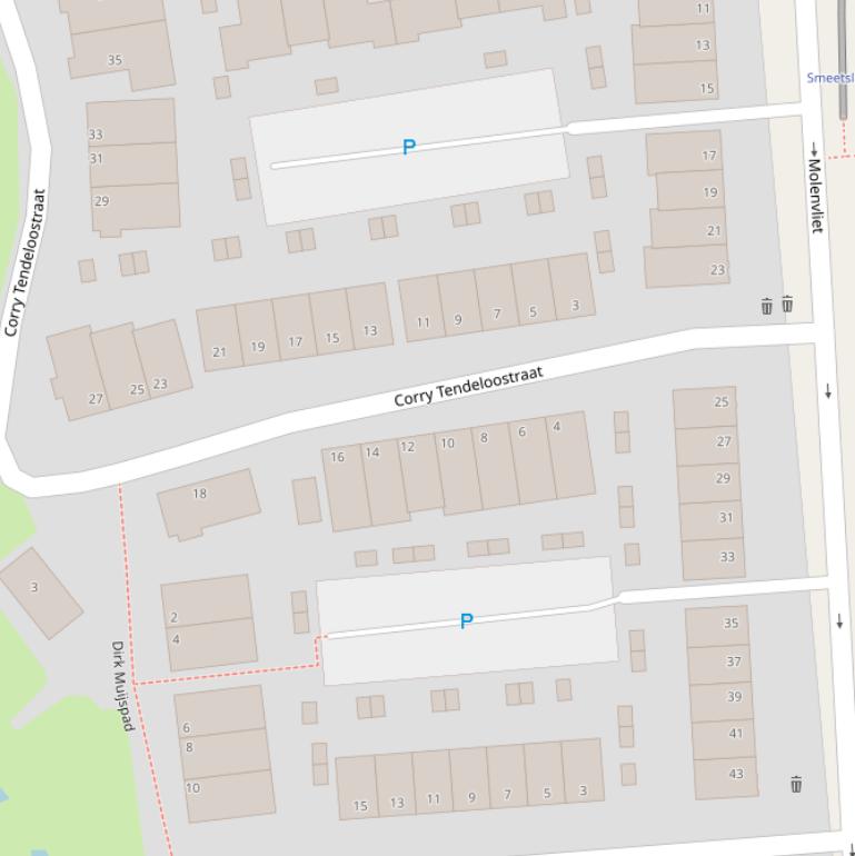 Kaart van de Clement Tolstraat.