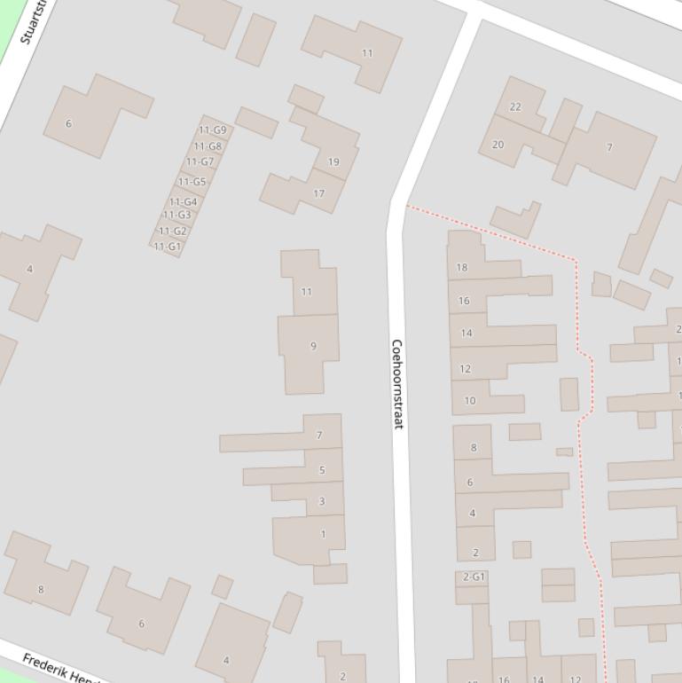 Kaart van de Coehoornstraat.