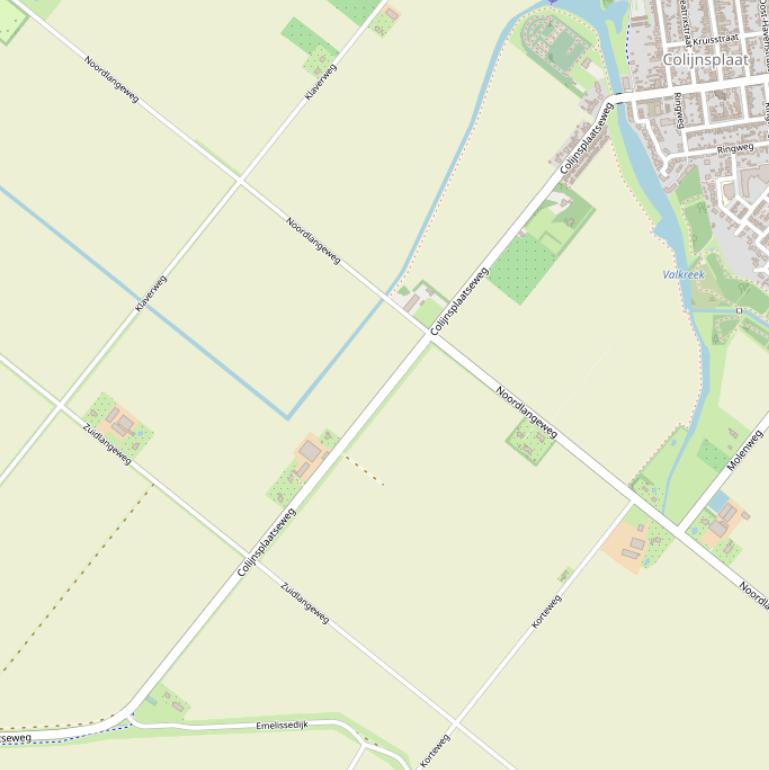 Kaart van de Colijnsplaatseweg.