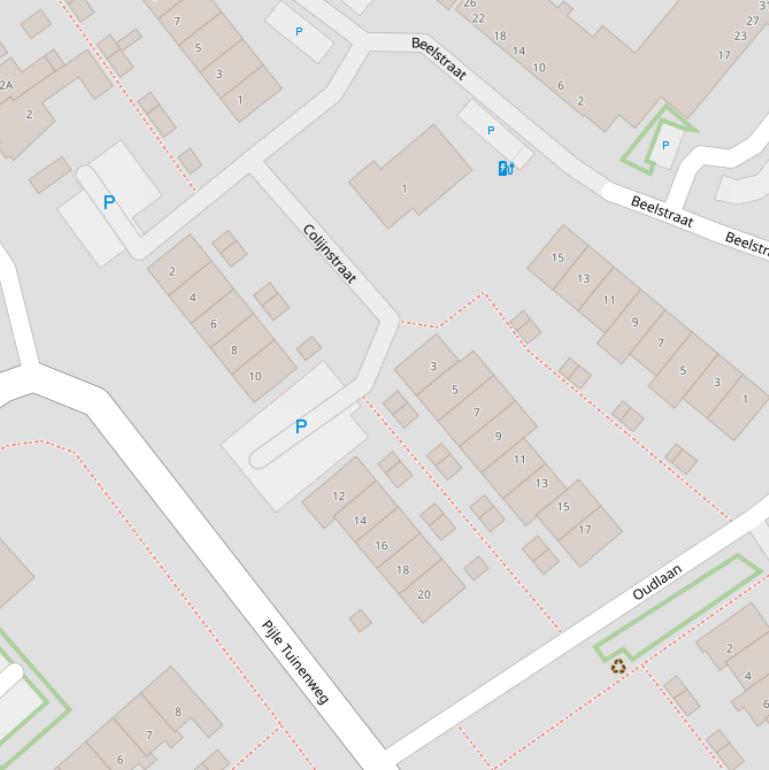 Kaart van de Colijnstraat.