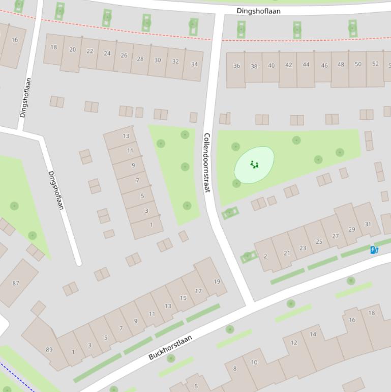 Kaart van de Collendoornstraat.