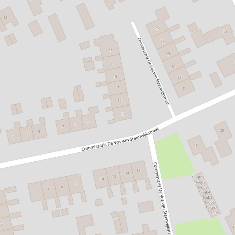 Kaart van  Commissaris De Vos van Steenwijkstraat.