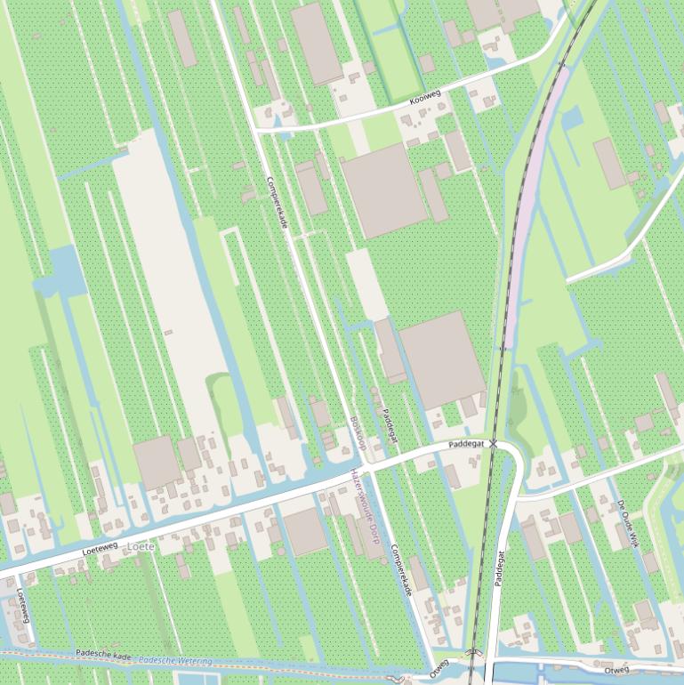 Kaart van de Compierekade.