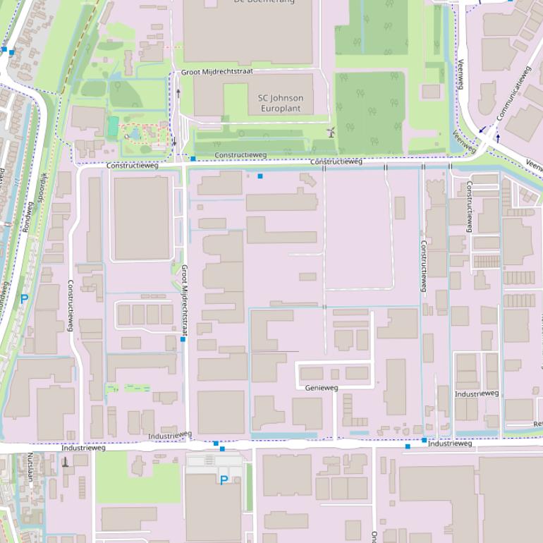 Kaart van de Constructieweg.