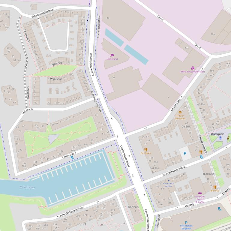 Kaart van  Contrescarp.