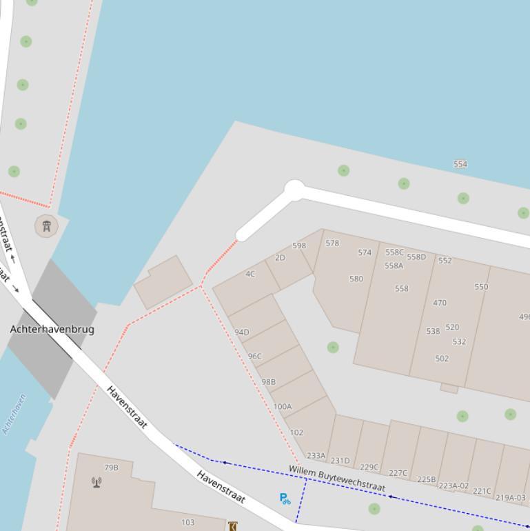 Kaart van  Coolhaven-terras.