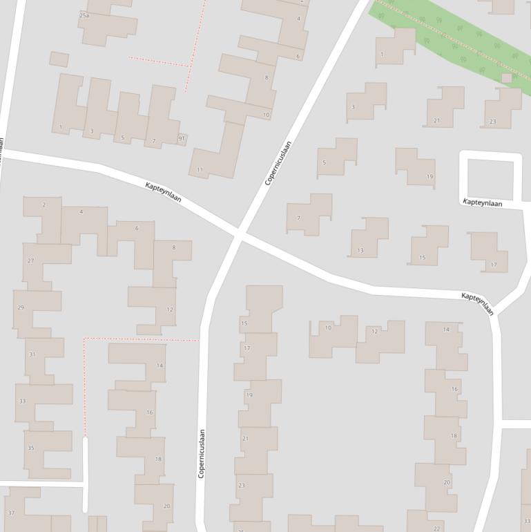 Kaart van de Copernicuslaan.
