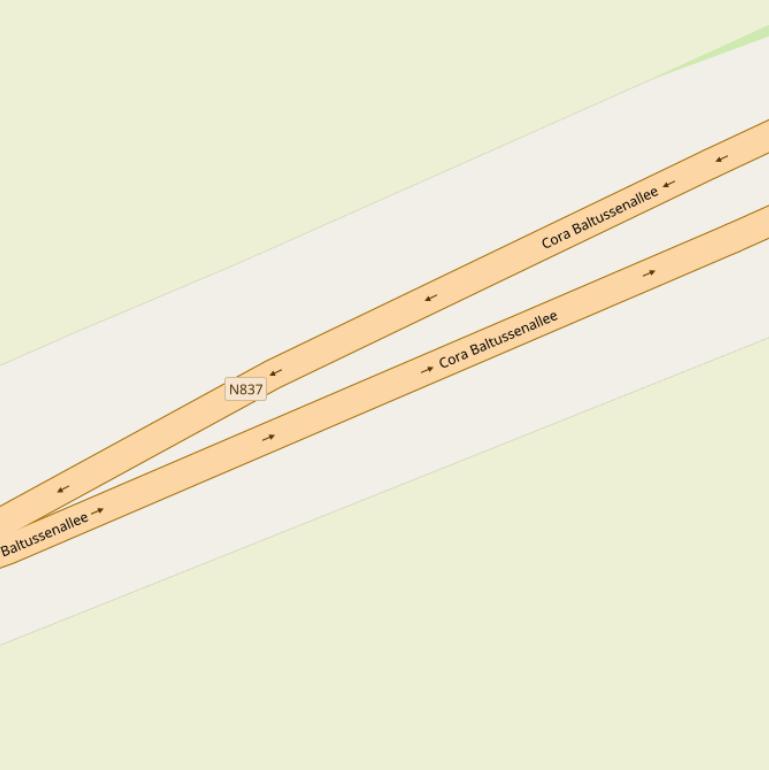Kaart van  Cora Baltussen-allee.