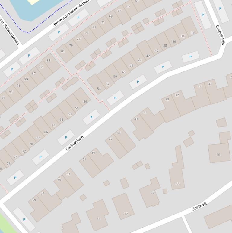 Kaart van de Corbulolaan.